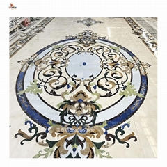 waterjet marble pattern medallions villa flooring tiles