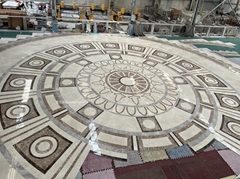 natural marble waterjet pattern flooring for common project