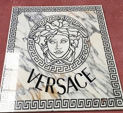         Brand Logo Waterjet Inlay Floor Medallions Pattern