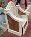 natural marble Curved Traditional Fireplace Chair for Church