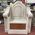 natural marble Curved Traditional Fireplace Chair for Church 4