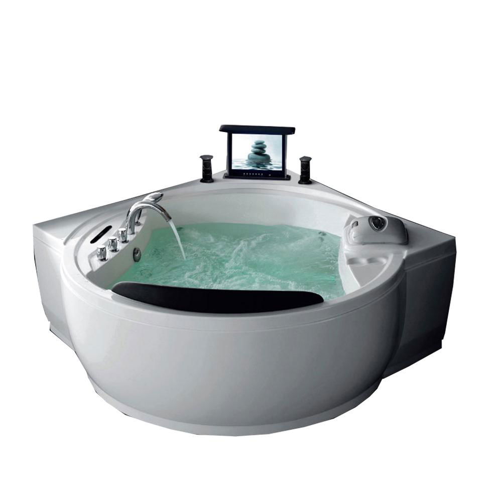   best quality   luxury whirlpool hot tub massage bathtub with pop-up TV