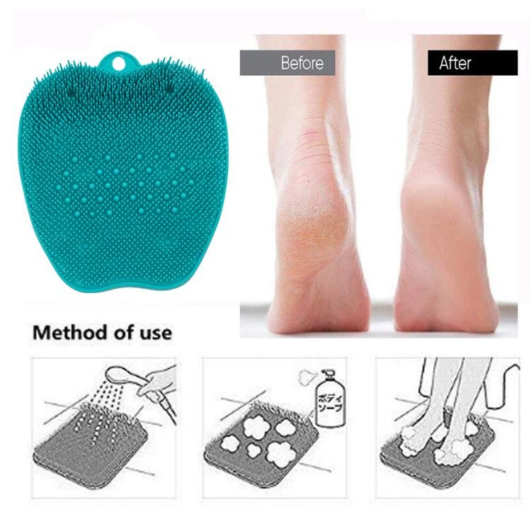 Wholesale BPA Free Custom Bath Cleaner Shower Scrubber Silicone Foot Massager 4