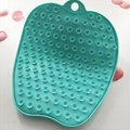 Wholesale BPA Free Custom Bath Cleaner Shower Scrubber Silicone Foot Massager 5