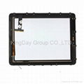 For iPad 3 wifi+3G digitizer touch screen with frame white and black