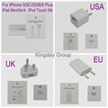 Apple iPhone 5 5C 5S 6 6 Plus USB Power Adapter UK Plug