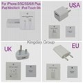 Apple iPhone 5 5C 5S 6 6 Plus USB Power Adapter US Plug