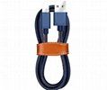 2 in 1 Denim Charger Data Sync USB Cable for Android & iPhone