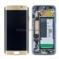 For Samsung S7 Edge LCD Display Touch Screen Digitizer Assembly with Frame Gold