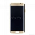 For Samsung S7 Edge LCD Display Touch Screen Digitizer Assembly with Frame Gold