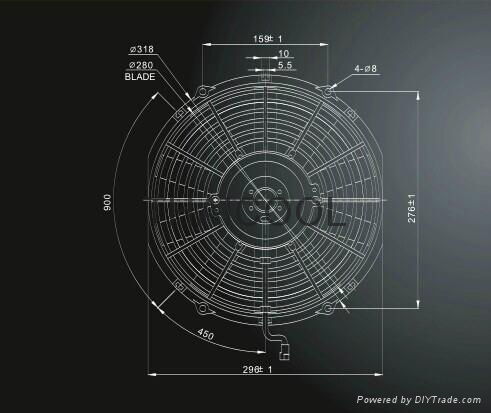 12" AXIAL FANS-10 straight blade B1 3