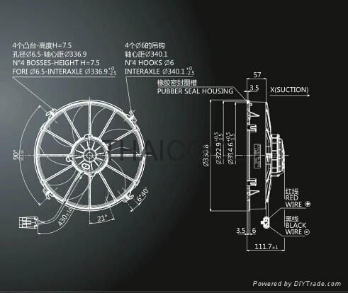 12" AXIAL FANS-7 skewed blade C1 3