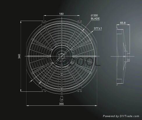 14" AXIAL FANS- 10 straight blade A2 3