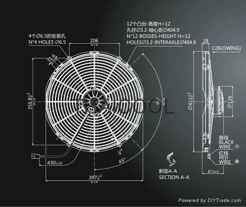 16" AXIAL FANS- 10 straight  blade C1-24C 3