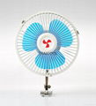 6" full-seal Metal Guard Car Fan 12V/24V Oscillating Auto Fan