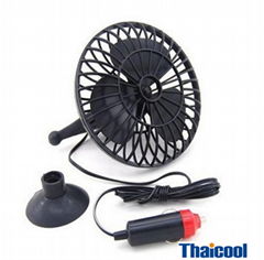 4'' mini oscillating car fan 12V 8W