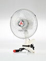 6"  Mini Oscillating Clip Car Fan Full-seal Guard 12V / 24V SUV RV 2