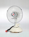 8"  Mini Oscillating Clip Car Fan Full-seal Guard 12V / 24V SUV RV