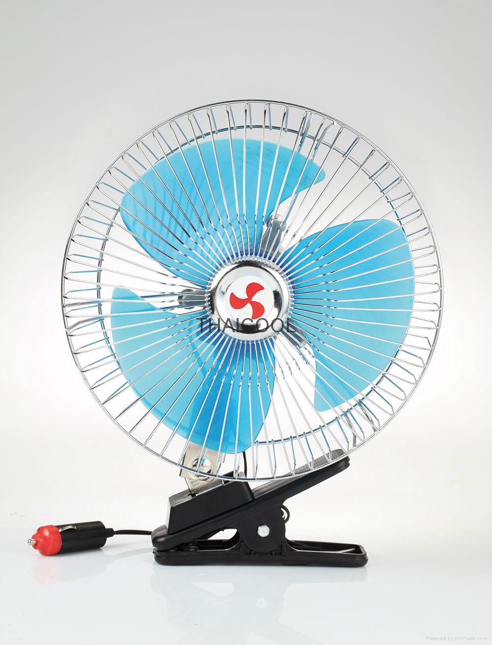 DUAL POWER 12 V BATTERY 8" PORTABLE CAR FAN FOR AUTO FAN 3