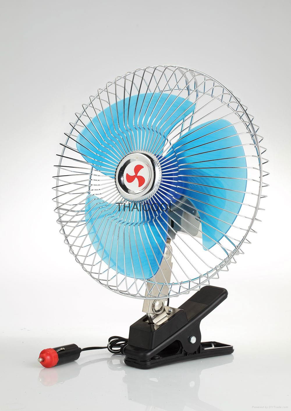 DUAL POWER 12 V BATTERY 8" PORTABLE CAR FAN FOR AUTO FAN DS08WC