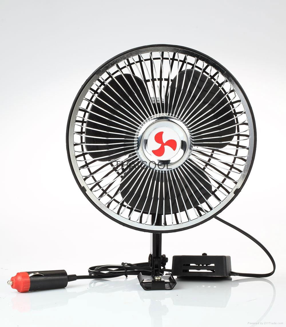 8" Oscillating Car Fan 12V/24V Screw Mounting Type 2