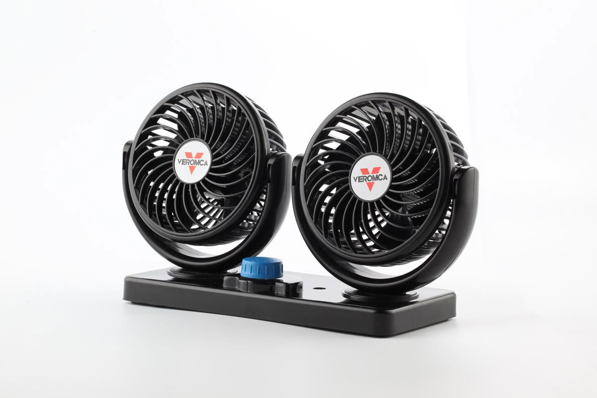 5inch double head auto oscillating car cooling fan 12v 24v car fan  2