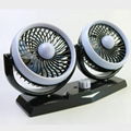 5 inch twin car fan fragrance light oscillating cooling fan 12v 24v low noise 