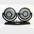 5 inch twin car fan fragrance light oscillating cooling fan 12v 24v low noise  3