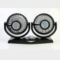 5 inch twin car fan fragrance light oscillating cooling fan 12v 24v low noise 