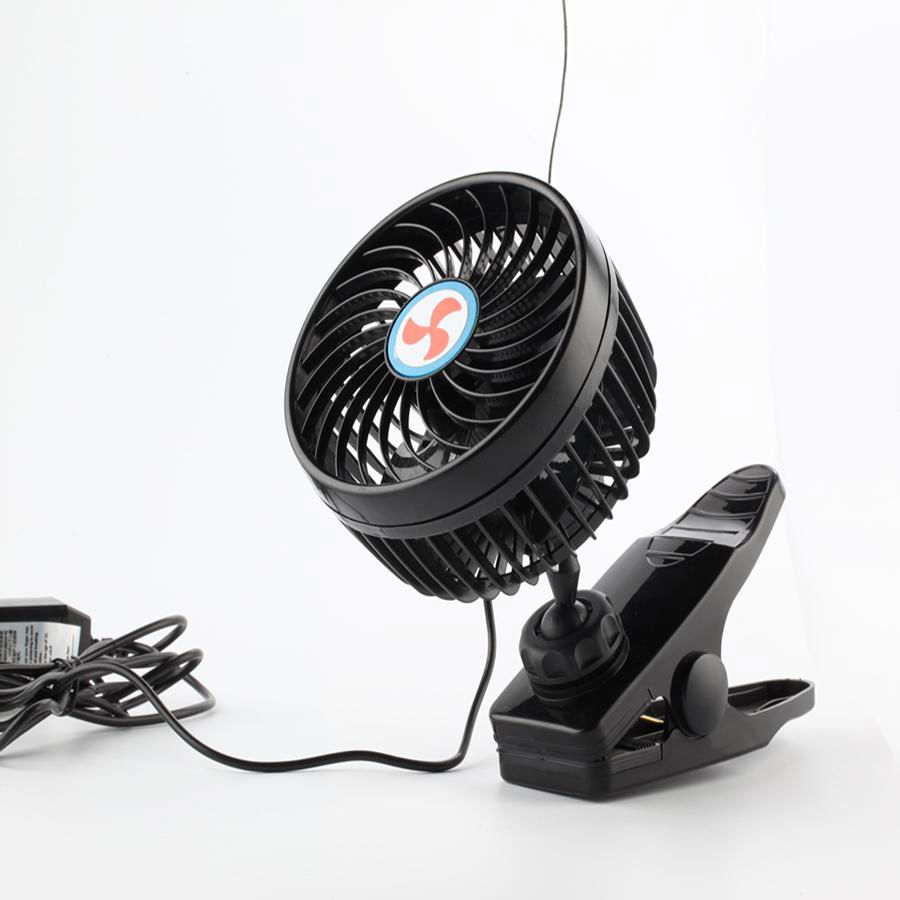 6 inch portable car cooling fan 12v 24v mini car fan with clip 
