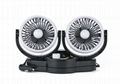 New upgrade 5 inch twin car fan fragrance automatic oscillating cooling fan 12v 