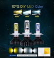 Auto head lights Guangzhou manufacturer H4 fanless LED bulb 80W H4 LED Headlight 5