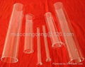 Clear fused quartz glass tube