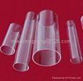 Clear fused quartz glass tube