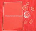 transparent polished quartz glass plate