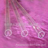 Clear fused quartz glass tube