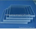 transparent polished quartz glass plate