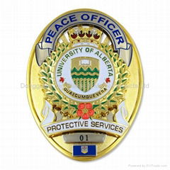 Customized Oval Shaped Police Badge