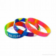 Segmented Color Silicone Bracelets