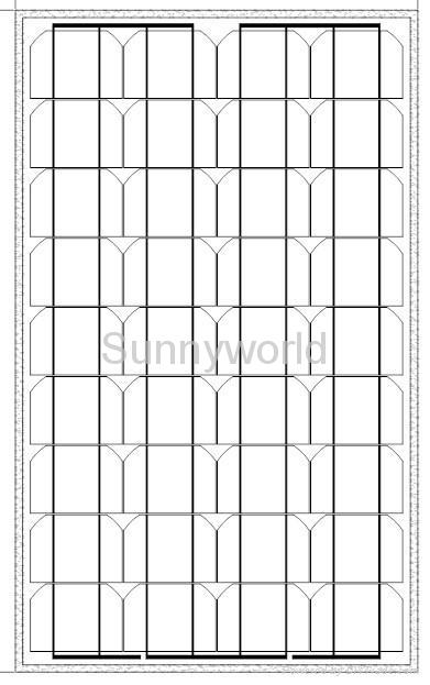 60w/60 watt monocrystalline solar module/solar panel