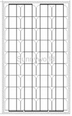 60w/60 watt monocrystalline solar module/solar panel