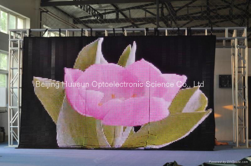 FLC-1600,Pitch25mm ,soft led  video wall  screen is foldable,easy to transport 3