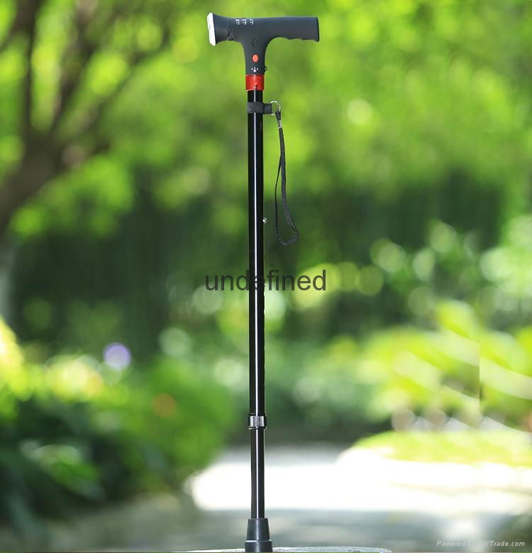 Aluminum LED Magic cane with Flashlight and Alarm Trusty Cane