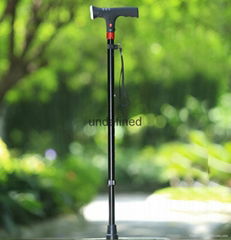 Aluminum LED Magic cane with Flashlight and Alarm Trusty Cane