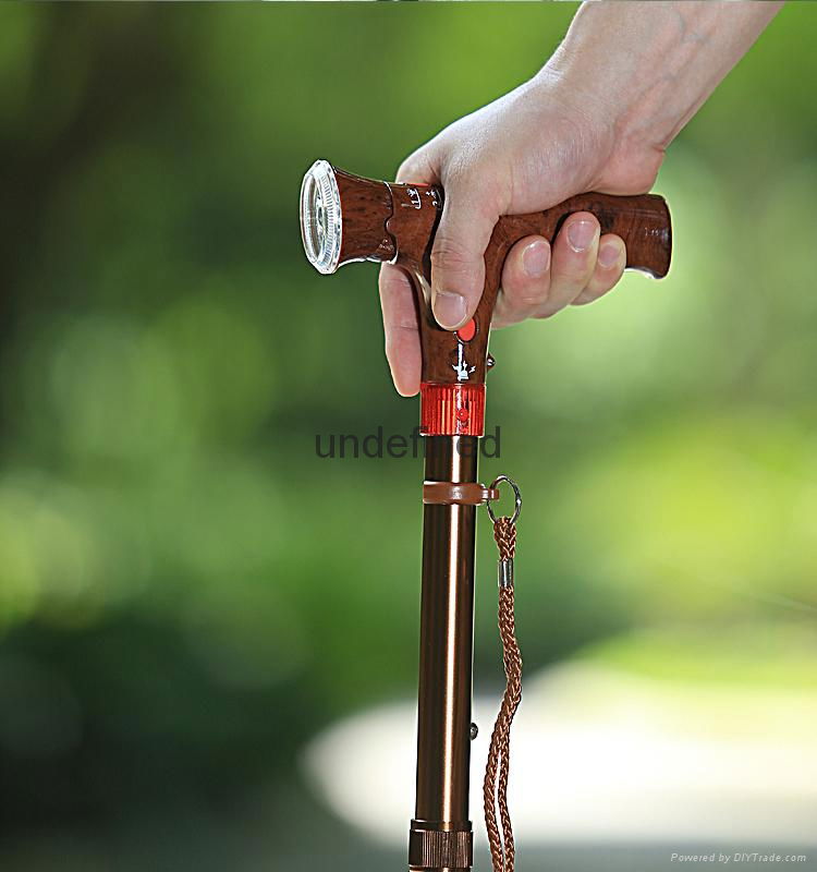 Aluminum LED Magic cane with Flashlight and Alarm Trusty Cane 2