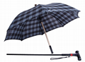 2016 New Design Multifunctional Walking Stick Umbrella with LED Light and Alarm 