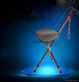 New Fashion Foldable LED and FM Radio Walking Stick Seat