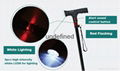 Aluminum Elderly Walking Asistant Cane with LED and Alarm 1