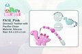 Dinosaur Teether with Pacifier Chain