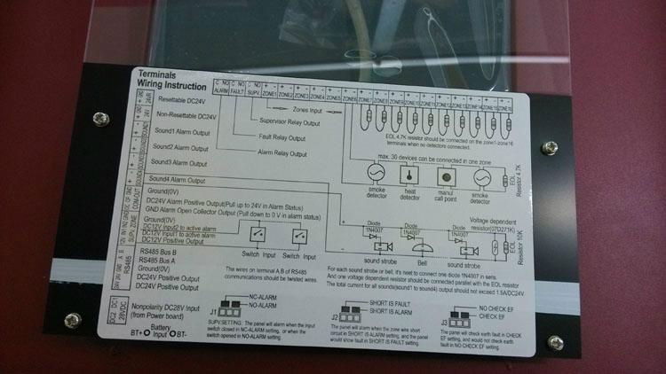 4 zones conventional fire alarm security host control panel	CK1004 5